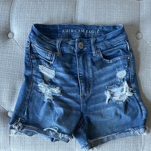 American Eagle Outfitters Ripped Denim Jean Shorts